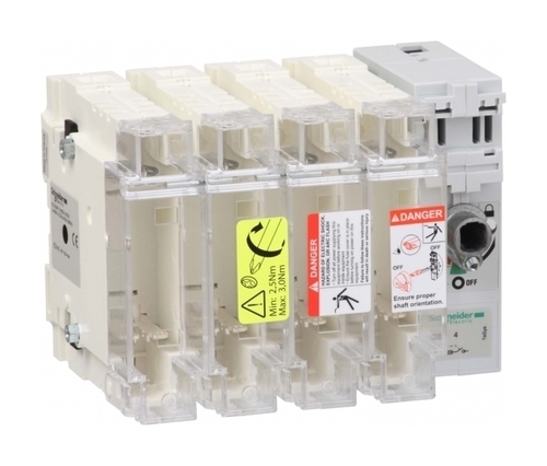 Рубильник с предохранителем Schneider Electric TeSys GS 100А 4P, 22X58