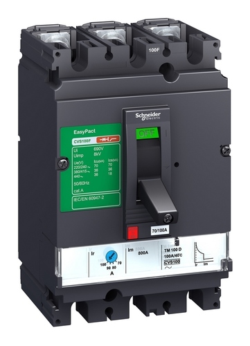 Силовой автомат Schneider Electric EasyPact CVS 50, TM-D, 25кА, 3P, 100А