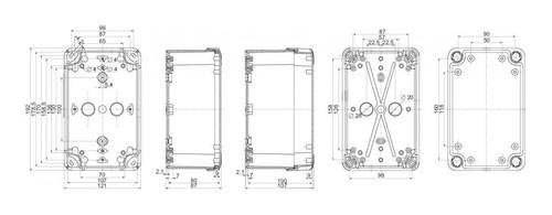 ПЛАСТ.КОРОБКА 192X121X87 PK-UL IP66