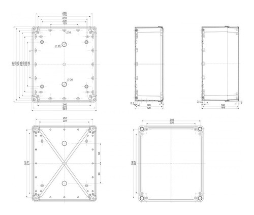 Корпус Schneider Electric Thalassa TBS, 291x341x128мм, IP66, пластик