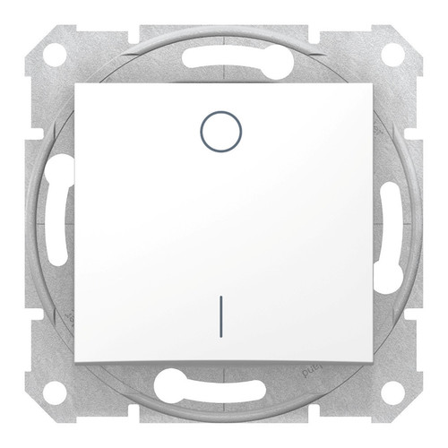 Выключатель 1-клавишный Schneider Electric SEDNA, скрытый монтаж, белый