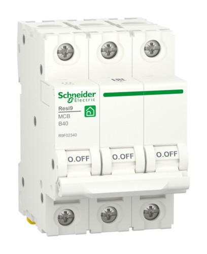 Автоматический выключатель Schneider Electric Resi9 3P 40А (B) 6кА, R9F02340