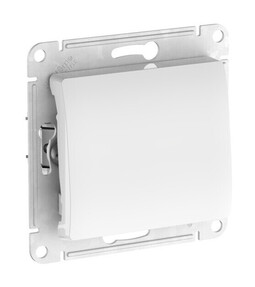 Выключатель 1-клавишный Systeme Electric GLOSSA, скрытый монтаж, быстрозажимные клеммы, белый